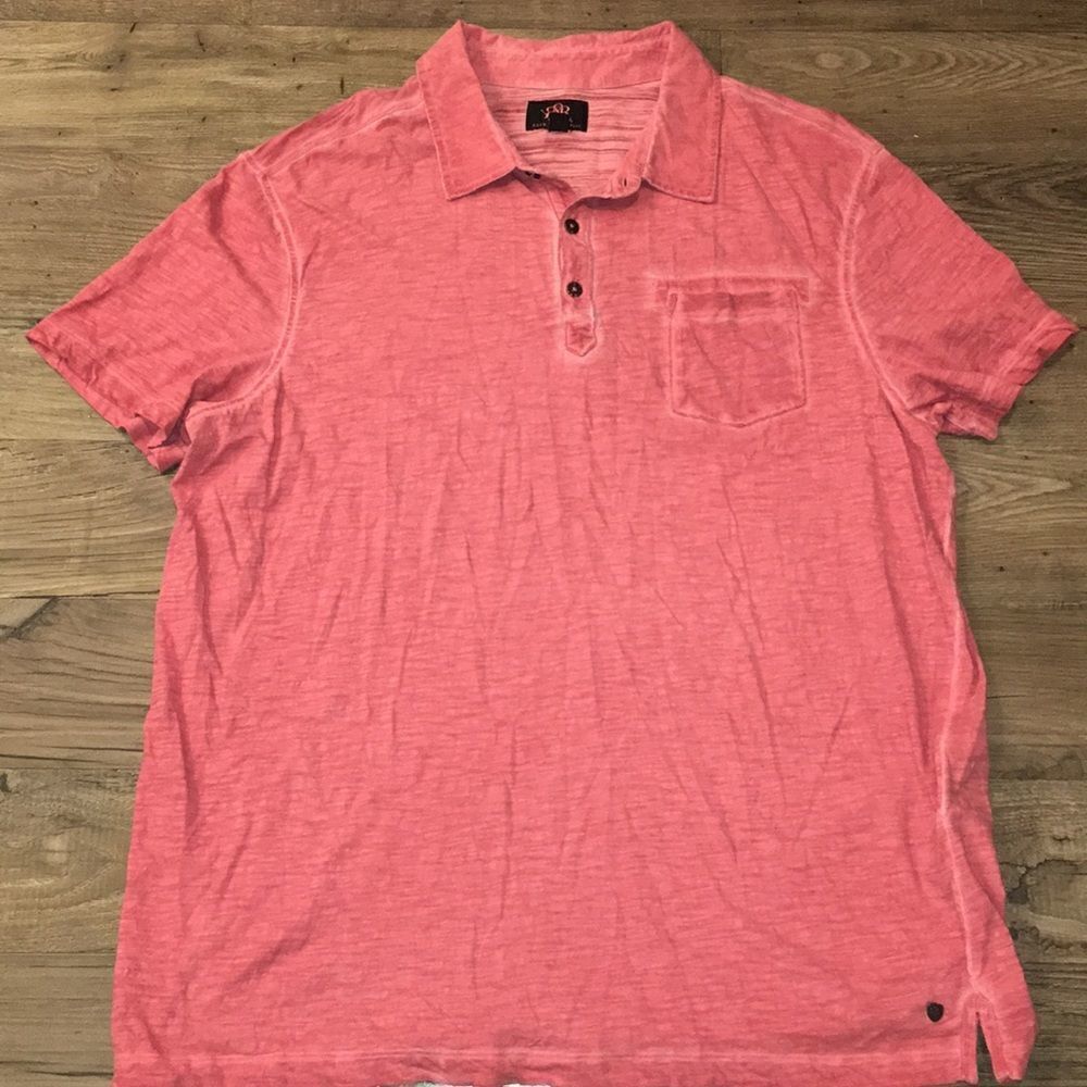 Red Clay Rock Republic Pocket Polo Golf Shirt Vtg